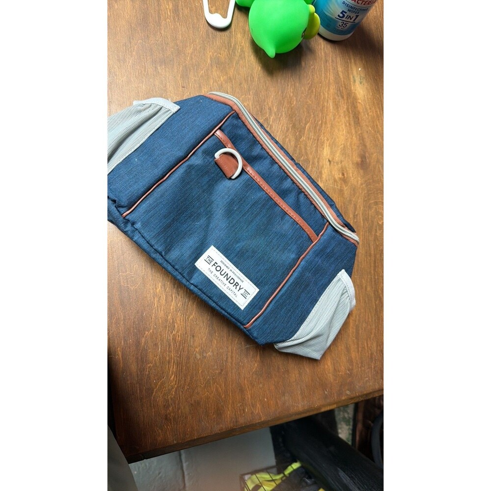 Fit + Fresh The Foundry Insulated Lunch Bag Navy Blue